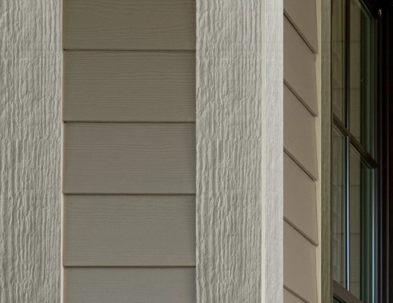 Fiber cement siding corner detail — window and trim