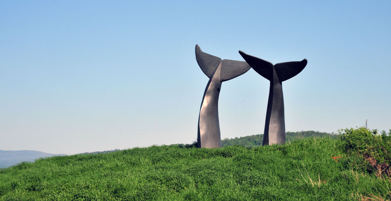 South Burlington, Vermont — whale tail sculpture