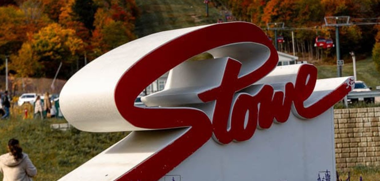Stowe, Vermont — ski resort signage
